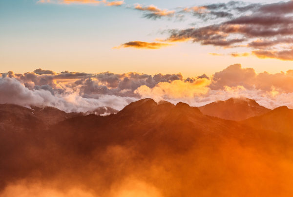 Clouds and the sunset